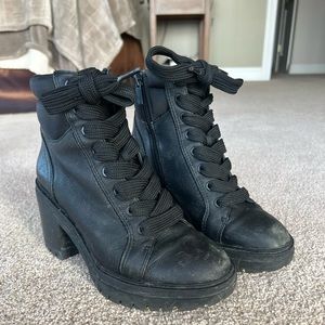 Chunky Lace Up Booties